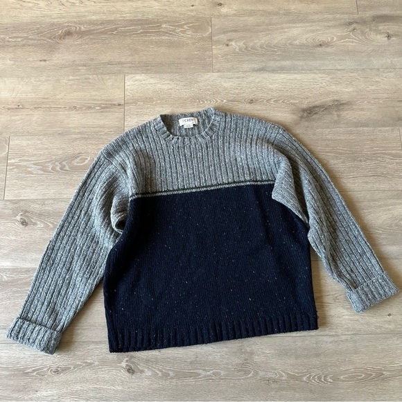 J. Crew Sweaters - Vintage 100% Wool Sweater Knit Ribbed XL